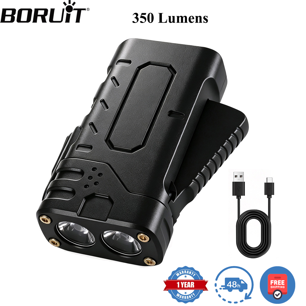 Outdoor Sports Accessories - BORUIiT Ручной фонарь EDC с LED-подсветкой,