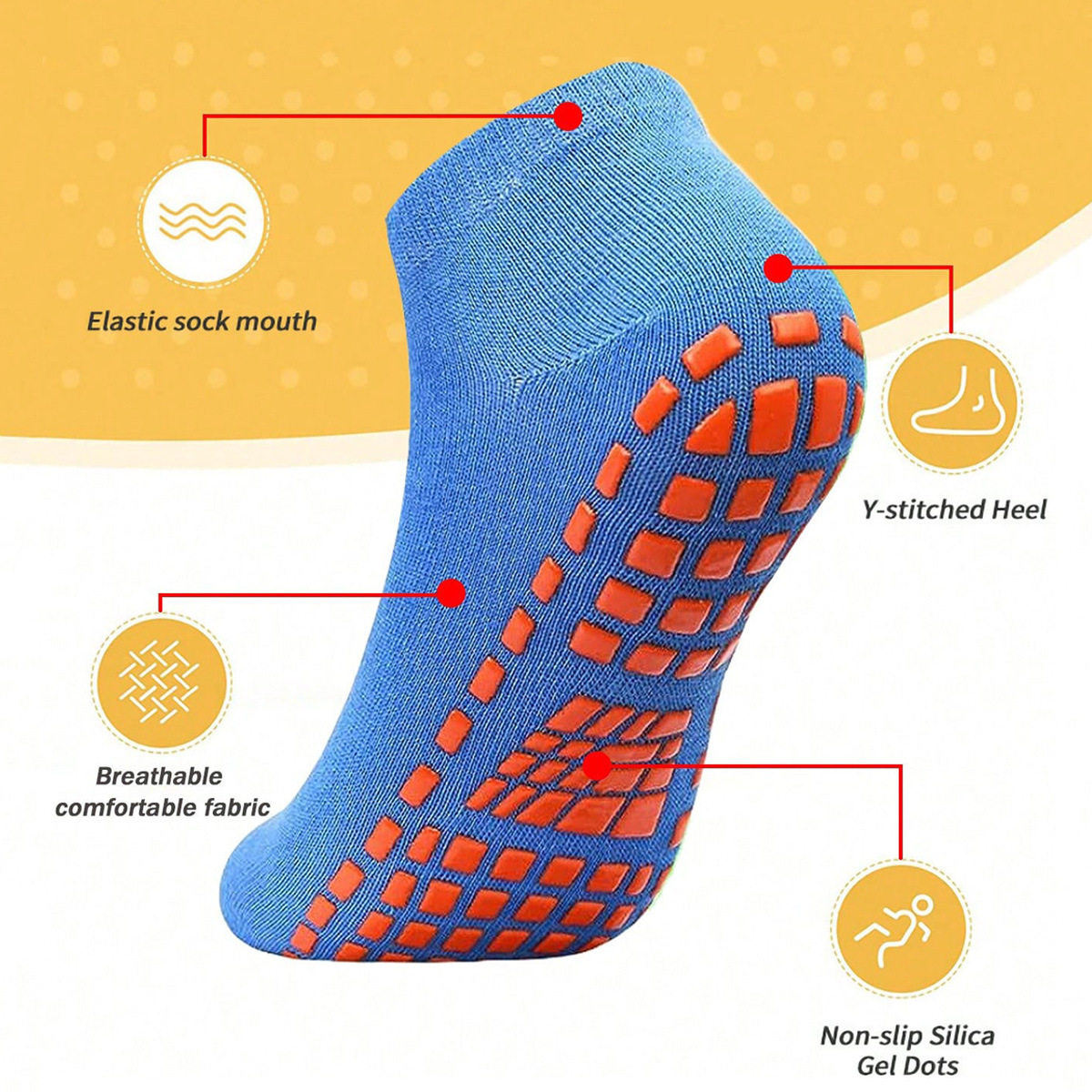 1/4 пары унисекс-носков из сил – обзор и цена Trampoline Park Sock